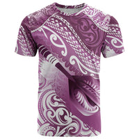 Personalised New Zealand Aotearoa Darts Masters T Shirt Maori Art Tattoo with Tribal Dart Symbol Pink LT03 Pink - Polynesian Pride