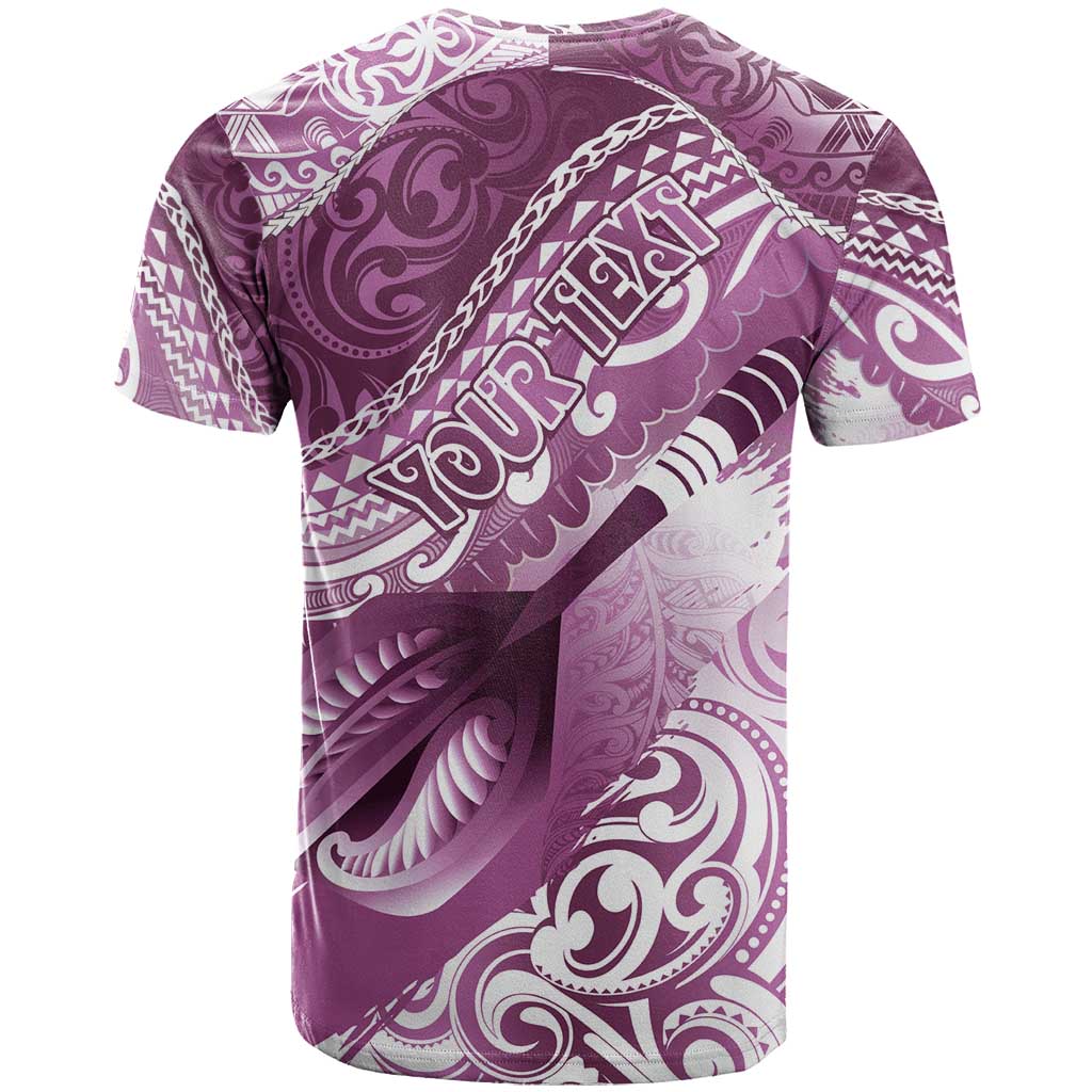 Personalised New Zealand Aotearoa Darts Masters T Shirt Maori Art Tattoo with Tribal Dart Symbol Pink LT03 - Polynesian Pride