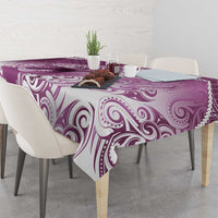 Personalised New Zealand Aotearoa Darts Masters Tablecloth Maori Art Tattoo with Tribal Dart Symbol Pink LT03 - Polynesian Pride