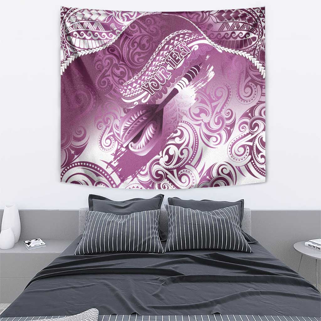 Personalised New Zealand Aotearoa Darts Masters Tapestry Maori Art Tattoo with Tribal Dart Symbol Pink LT03 - Polynesian Pride