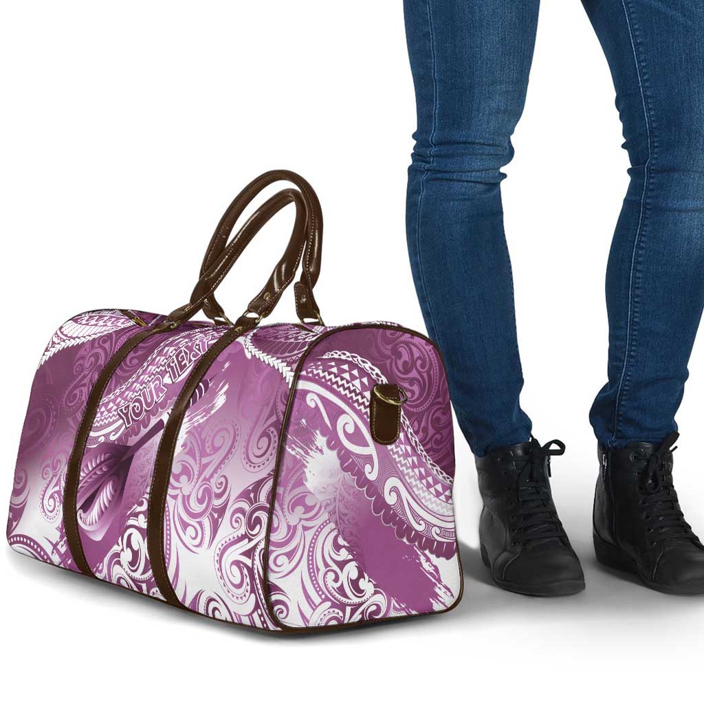 Personalised New Zealand Aotearoa Darts Masters Travel Bag Maori Art Tattoo with Tribal Dart Symbol Pink LT03 - Polynesian Pride