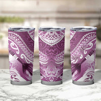 Personalised New Zealand Aotearoa Darts Masters Tumbler Cup Maori Art Tattoo with Tribal Dart Symbol Pink LT03 - Polynesian Pride