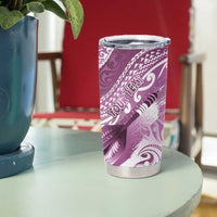 Personalised New Zealand Aotearoa Darts Masters Tumbler Cup Maori Art Tattoo with Tribal Dart Symbol Pink LT03 - Polynesian Pride