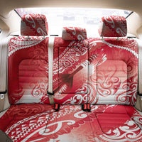 Personalised New Zealand Aotearoa Darts Masters Back Car Seat Cover Maori Art Tattoo with Tribal Dart Symbol Red LT03 - Polynesian Pride