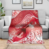 Personalised New Zealand Aotearoa Darts Masters Blanket Maori Art Tattoo with Tribal Dart Symbol Red LT03 - Polynesian Pride