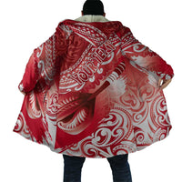 Personalised New Zealand Aotearoa Darts Masters Cloak Maori Art Tattoo with Tribal Dart Symbol Red LT03 - Polynesian Pride