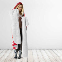 Personalised New Zealand Aotearoa Darts Masters Hooded Blanket Maori Art Tattoo with Tribal Dart Symbol Red LT03 - Polynesian Pride
