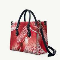 Personalised New Zealand Aotearoa Darts Masters Leather Bag Maori Art Tattoo with Tribal Dart Symbol Red LT03 Red - Polynesian Pride