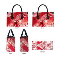 Personalised New Zealand Aotearoa Darts Masters Leather Bag Maori Art Tattoo with Tribal Dart Symbol Red LT03 - Polynesian Pride