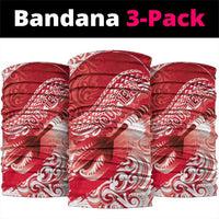Personalised New Zealand Aotearoa Darts Masters Neck Gaiter Maori Art Tattoo with Tribal Dart Symbol Red LT03 package One Size: 25*50cm Red - Polynesian Pride