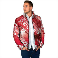 Personalised New Zealand Aotearoa Darts Masters Padded Jacket Maori Art Tattoo with Tribal Dart Symbol Red LT03 - Polynesian Pride