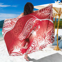 Personalised New Zealand Aotearoa Darts Masters Sarong Maori Art Tattoo with Tribal Dart Symbol Red LT03 One Size 44 x 66 inches Red - Polynesian Pride