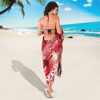 Personalised New Zealand Aotearoa Darts Masters Sarong Maori Art Tattoo with Tribal Dart Symbol Red LT03 - Polynesian Pride