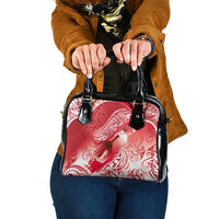 Personalised New Zealand Aotearoa Darts Masters Shoulder Handbag Maori Art Tattoo with Tribal Dart Symbol Red LT03 One Size Red - Polynesian Pride