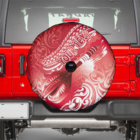 Personalised New Zealand Aotearoa Darts Masters Spare Tire Cover Maori Art Tattoo with Tribal Dart Symbol Red LT03 - Polynesian Pride