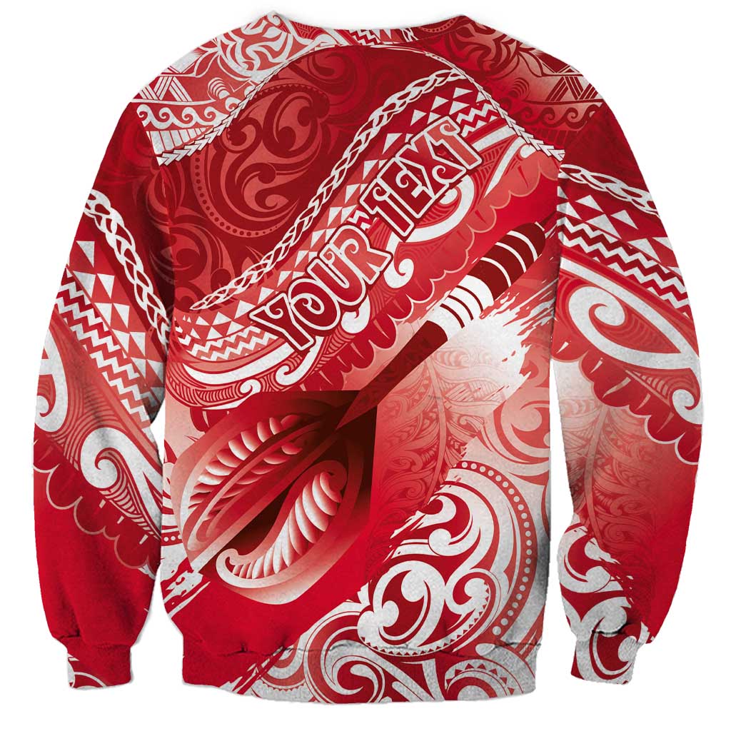 Personalised New Zealand Aotearoa Darts Masters Sweatshirt Maori Art Tattoo with Tribal Dart Symbol Red LT03 - Polynesian Pride