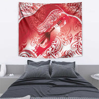 Personalised New Zealand Aotearoa Darts Masters Tapestry Maori Art Tattoo with Tribal Dart Symbol Red LT03 - Polynesian Pride