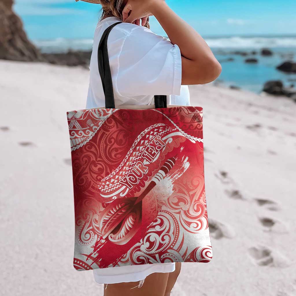 Personalised New Zealand Aotearoa Darts Masters Tote Bag Maori Art Tattoo with Tribal Dart Symbol Red LT03 - Polynesian Pride