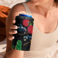 New Zealand Tui 4 in 1 Can Cooler Tumbler Guardians of the Hei Tiki - Maori Art and Plants LT03 - Polynesian Pride