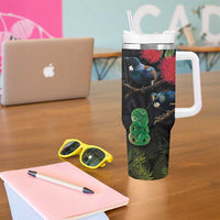 New Zealand Tui Tumbler With Handle Guardians of the Hei Tiki - Maori Art and Plants LT03 - Polynesian Pride