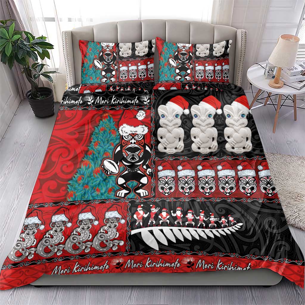 New Zealand Christmas Bedding Set Maori Christmas Spirit - Meri Kirihimete LT03 - Polynesian Pride