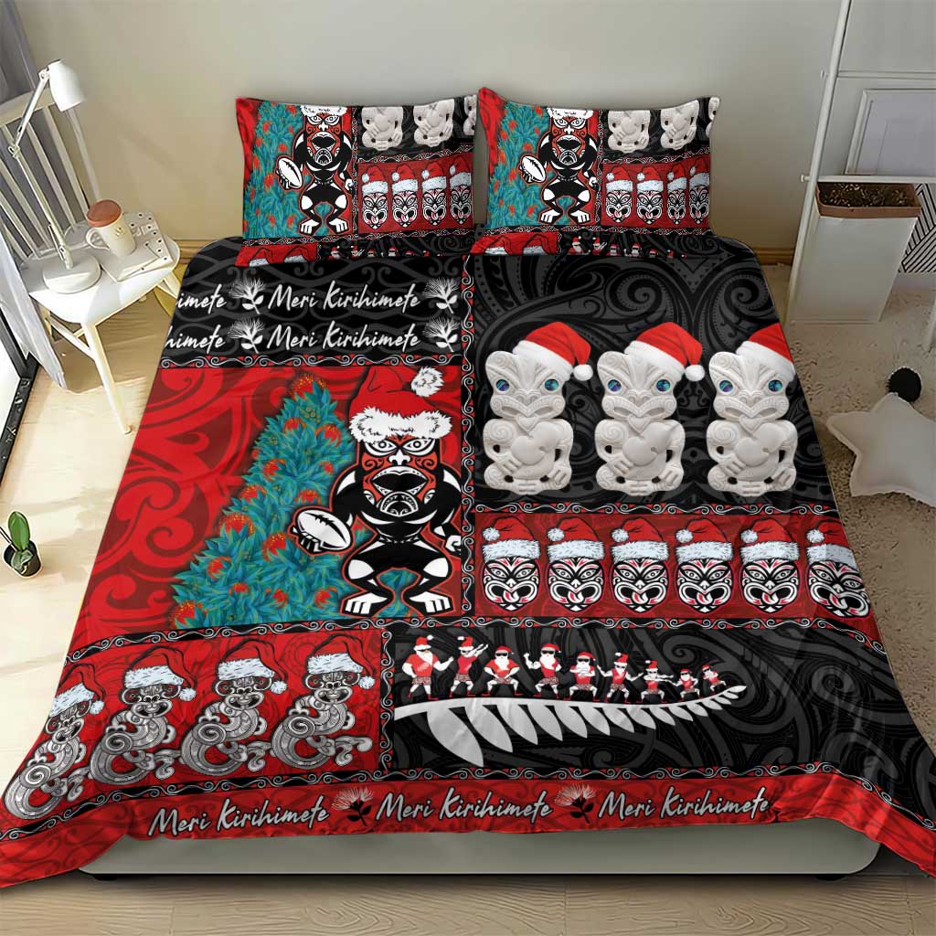 New Zealand Christmas Bedding Set Maori Christmas Spirit - Meri Kirihimete LT03 - Polynesian Pride