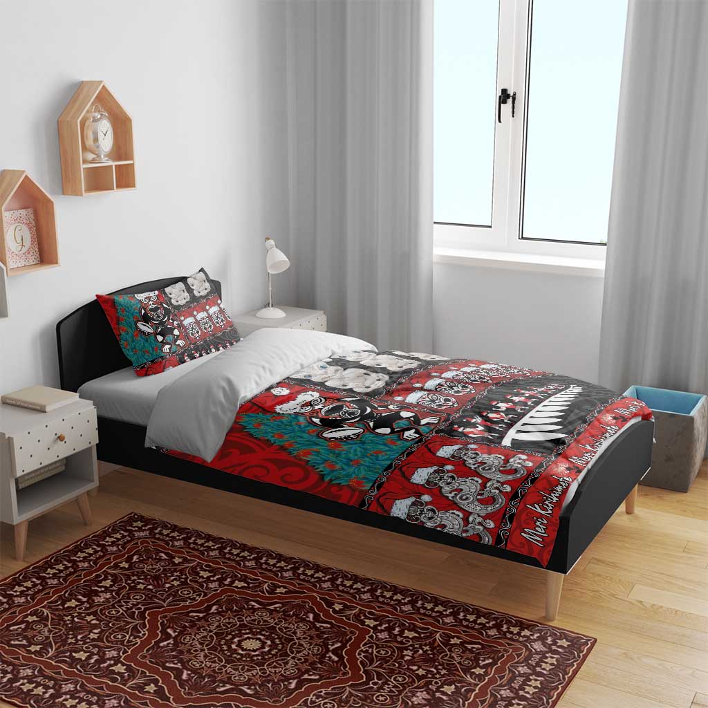 New Zealand Christmas Bedding Set Maori Christmas Spirit - Meri Kirihimete LT03 - Polynesian Pride