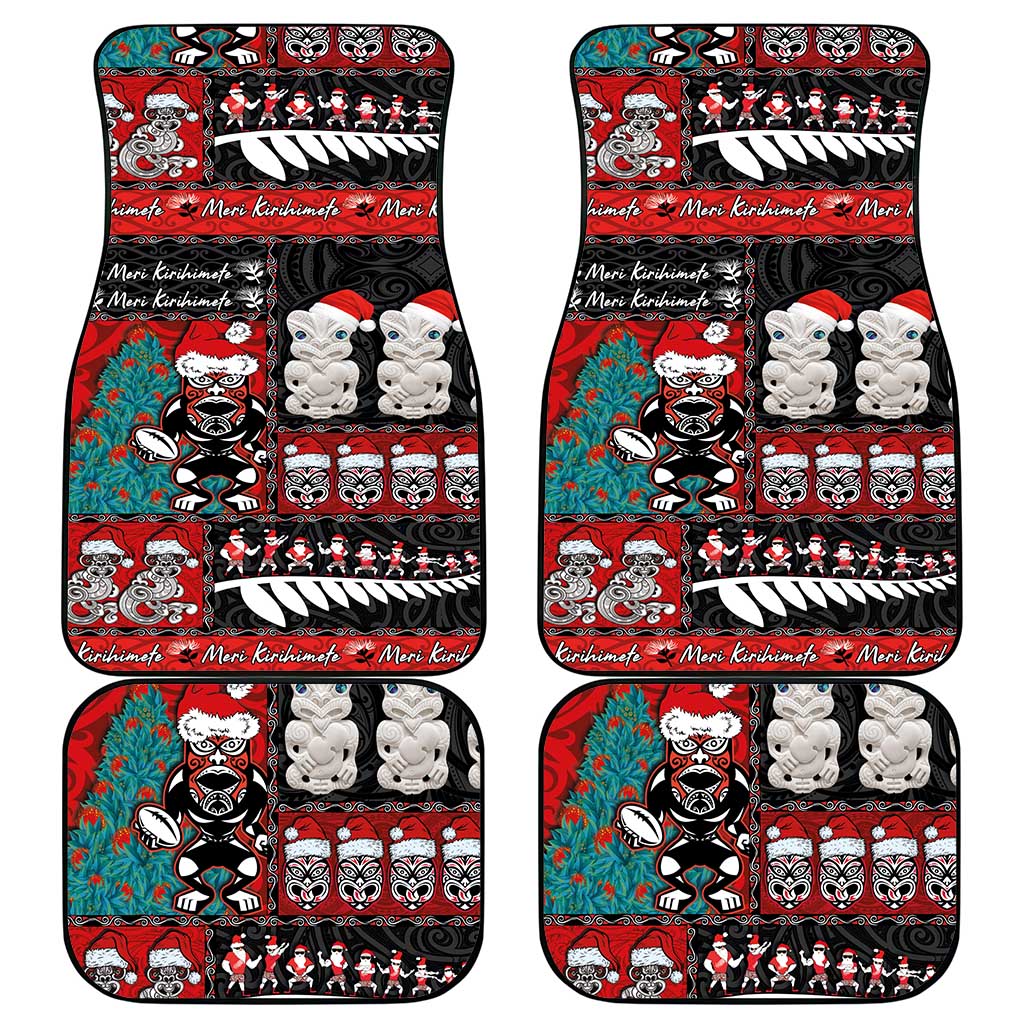 New Zealand Christmas Car Mats Maori Christmas Spirit - Meri Kirihimete LT03 - Polynesian Pride
