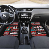 New Zealand Christmas Car Mats Maori Christmas Spirit - Meri Kirihimete LT03 Set 2pcs - Front Black - Polynesian Pride