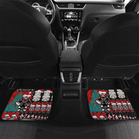 New Zealand Christmas Car Mats Maori Christmas Spirit - Meri Kirihimete LT03 Set 2pcs - Back Black - Polynesian Pride