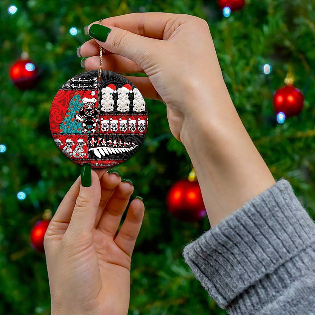 New Zealand Christmas Ceramic Ornament Maori Christmas Spirit - Meri Kirihimete LT03 - Polynesian Pride