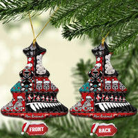 New Zealand Christmas Ceramic Ornament Maori Christmas Spirit - Meri Kirihimete LT03 Christmas Tree Black - Polynesian Pride