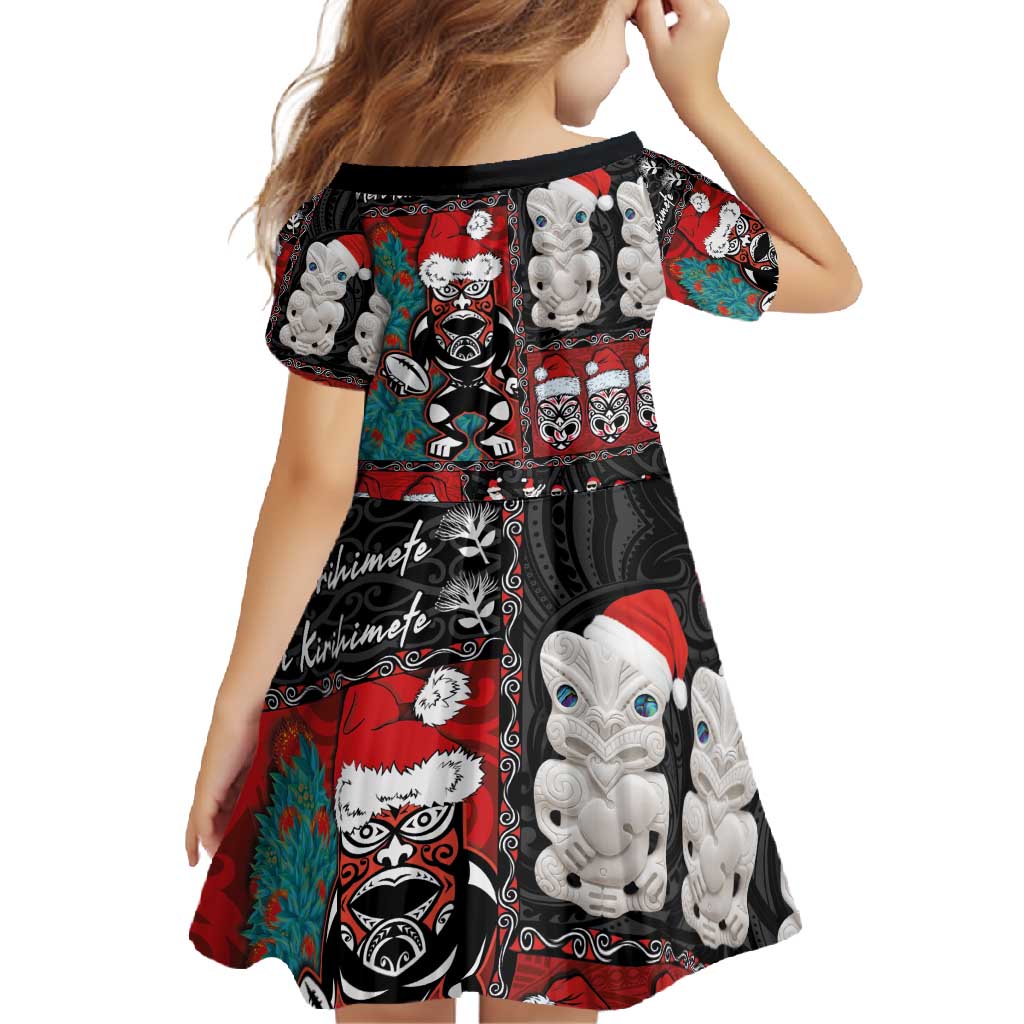 New Zealand Christmas Family Matching Long Sleeve Bodycon Dress and Hawaiian Shirt Maori Christmas Spirit - Meri Kirihimete LT03 - Polynesian Pride