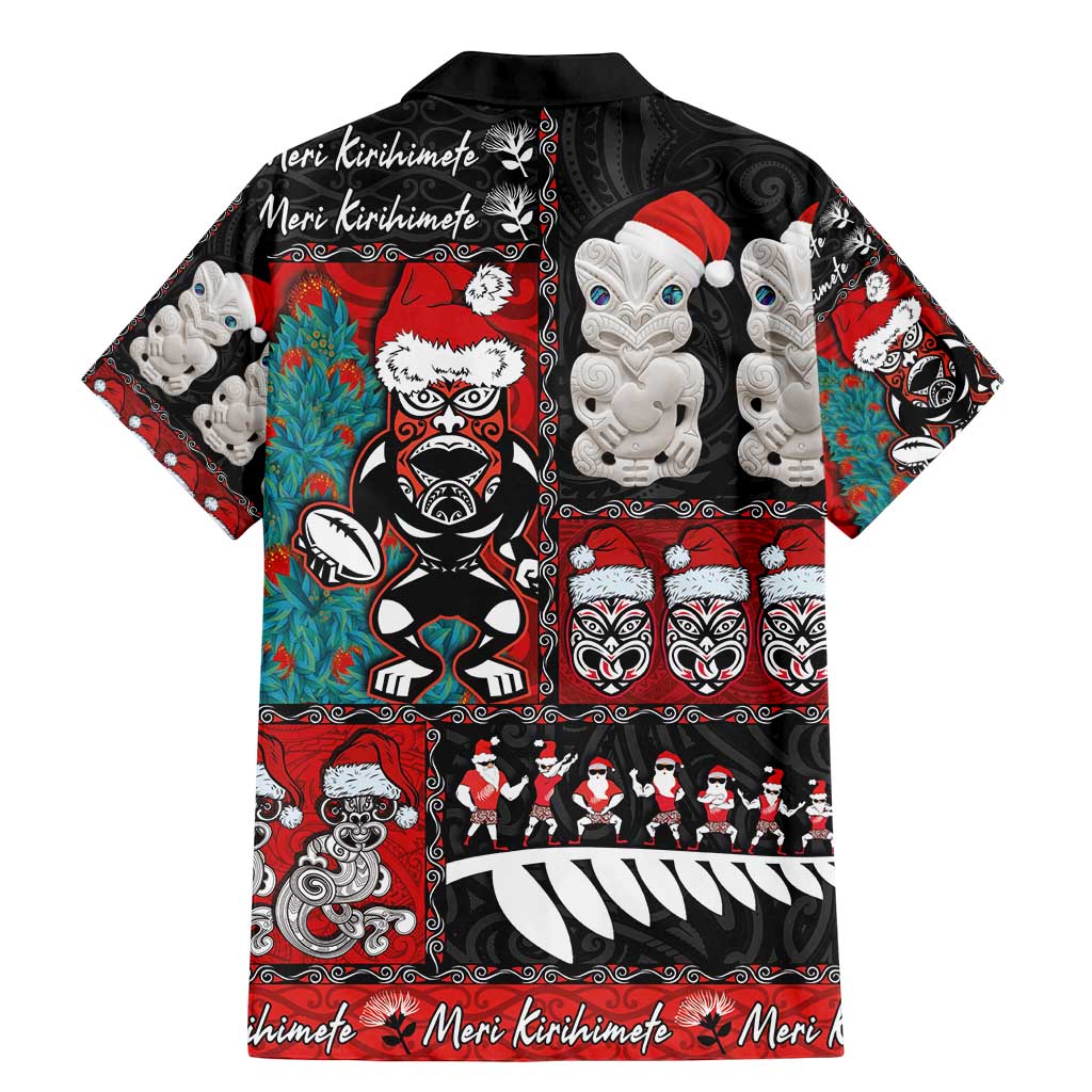 New Zealand Christmas Family Matching Mermaid Dress and Hawaiian Shirt Maori Christmas Spirit - Meri Kirihimete LT03 - Polynesian Pride