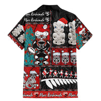New Zealand Christmas Family Matching Mermaid Dress and Hawaiian Shirt Maori Christmas Spirit - Meri Kirihimete LT03 - Polynesian Pride