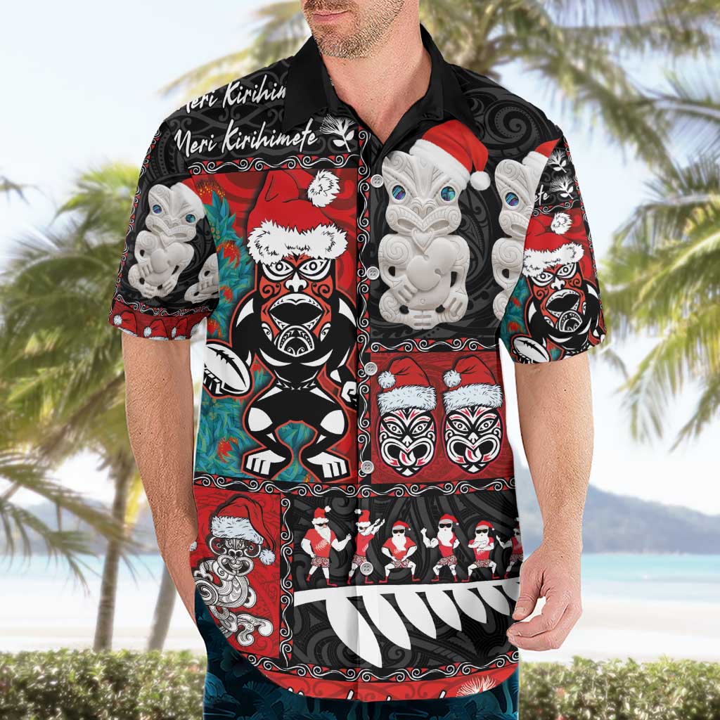 New Zealand Christmas Hawaiian Shirt Maori Christmas Spirit - Meri Kirihimete LT03 - Polynesian Pride
