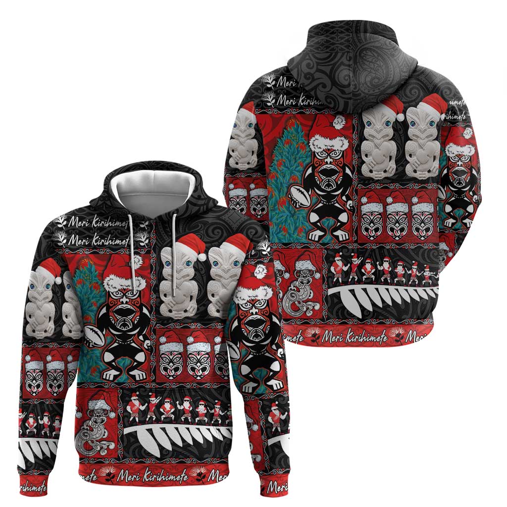 New Zealand Christmas Hoodie Maori Christmas Spirit - Meri Kirihimete LT03 - Polynesian Pride