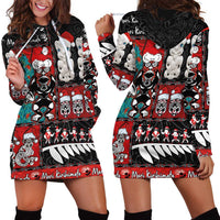 New Zealand Christmas Hoodie Dress Maori Christmas Spirit - Meri Kirihimete LT03 - Polynesian Pride