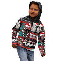 New Zealand Christmas Kid Hoodie Maori Christmas Spirit - Meri Kirihimete LT03 - Polynesian Pride