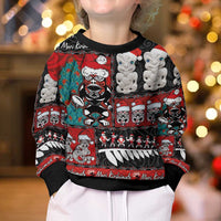 New Zealand Christmas Kid Ugly Christmas Sweater Maori Christmas Spirit - Meri Kirihimete LT03 - Polynesian Pride