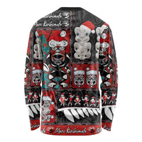 New Zealand Christmas Long Sleeve Shirt Maori Christmas Spirit - Meri Kirihimete LT03 - Polynesian Pride