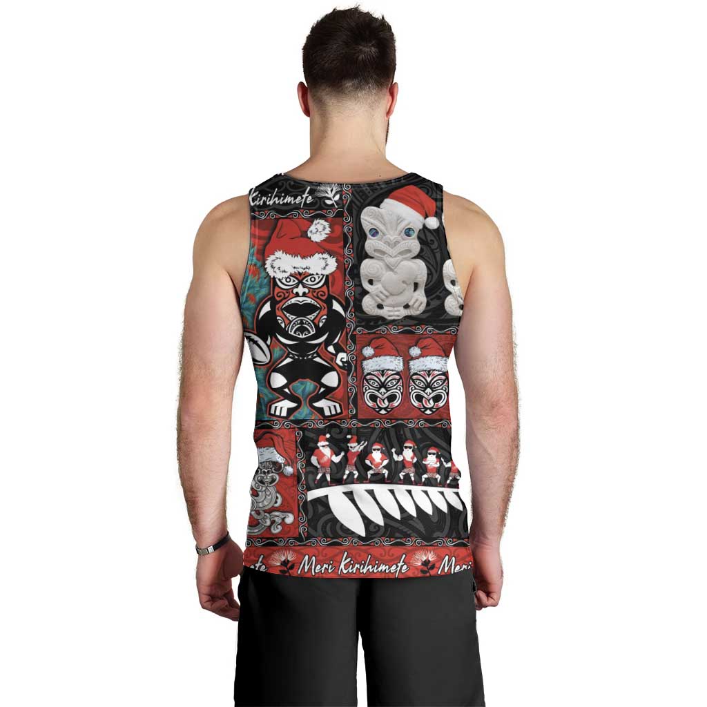 New Zealand Christmas Men Tank Top Maori Christmas Spirit - Meri Kirihimete LT03 - Polynesian Pride