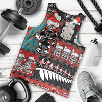 New Zealand Christmas Men Tank Top Maori Christmas Spirit - Meri Kirihimete LT03 - Polynesian Pride