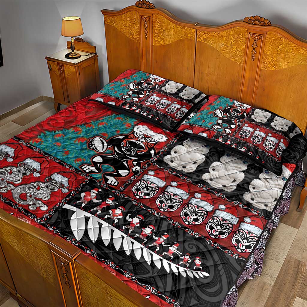 New Zealand Christmas Quilt Bed Set Maori Christmas Spirit - Meri Kirihimete LT03 - Polynesian Pride