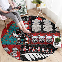 New Zealand Christmas Round Carpet Maori Christmas Spirit - Meri Kirihimete LT03 - Polynesian Pride