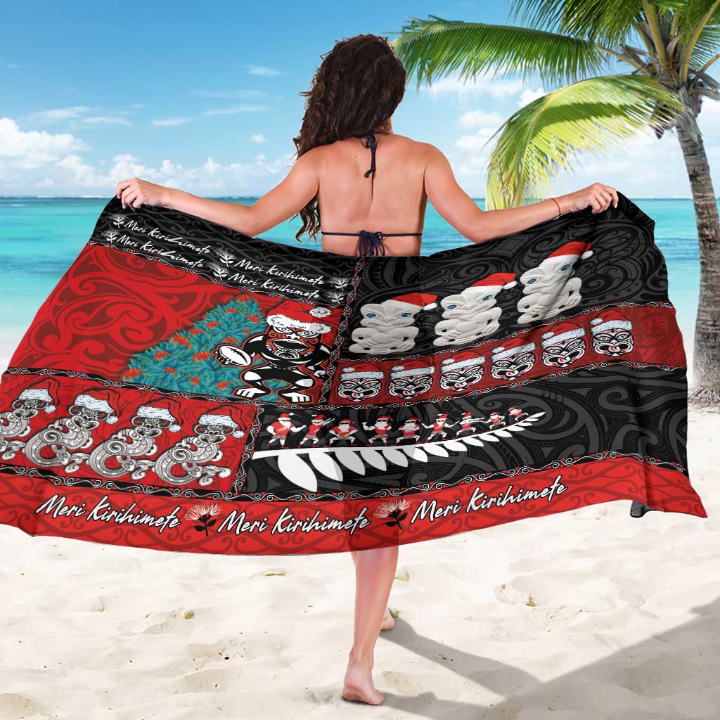 New Zealand Christmas Sarong Maori Christmas Spirit - Meri Kirihimete LT03 - Polynesian Pride