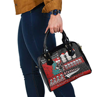 New Zealand Christmas Shoulder Handbag Maori Christmas Spirit - Meri Kirihimete LT03 - Polynesian Pride