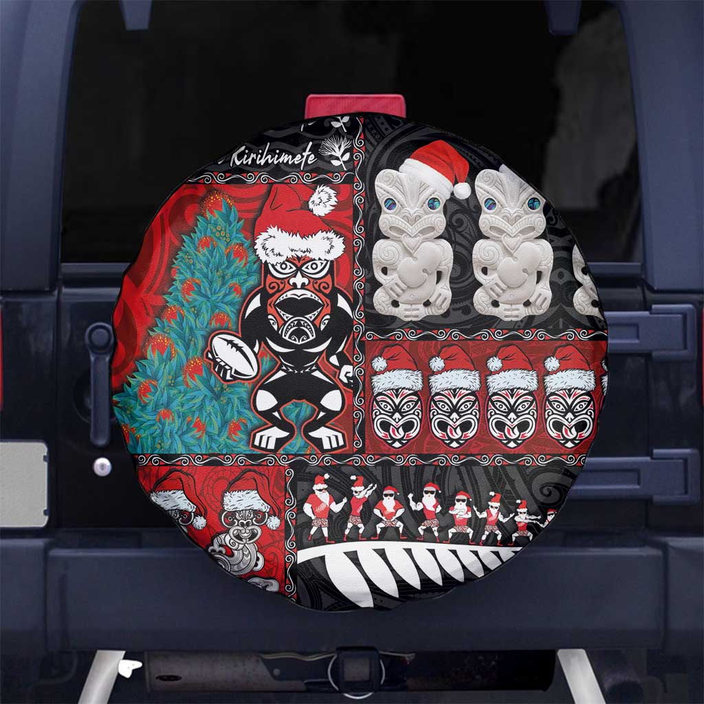 New Zealand Christmas Spare Tire Cover Maori Christmas Spirit - Meri Kirihimete LT03 - Polynesian Pride