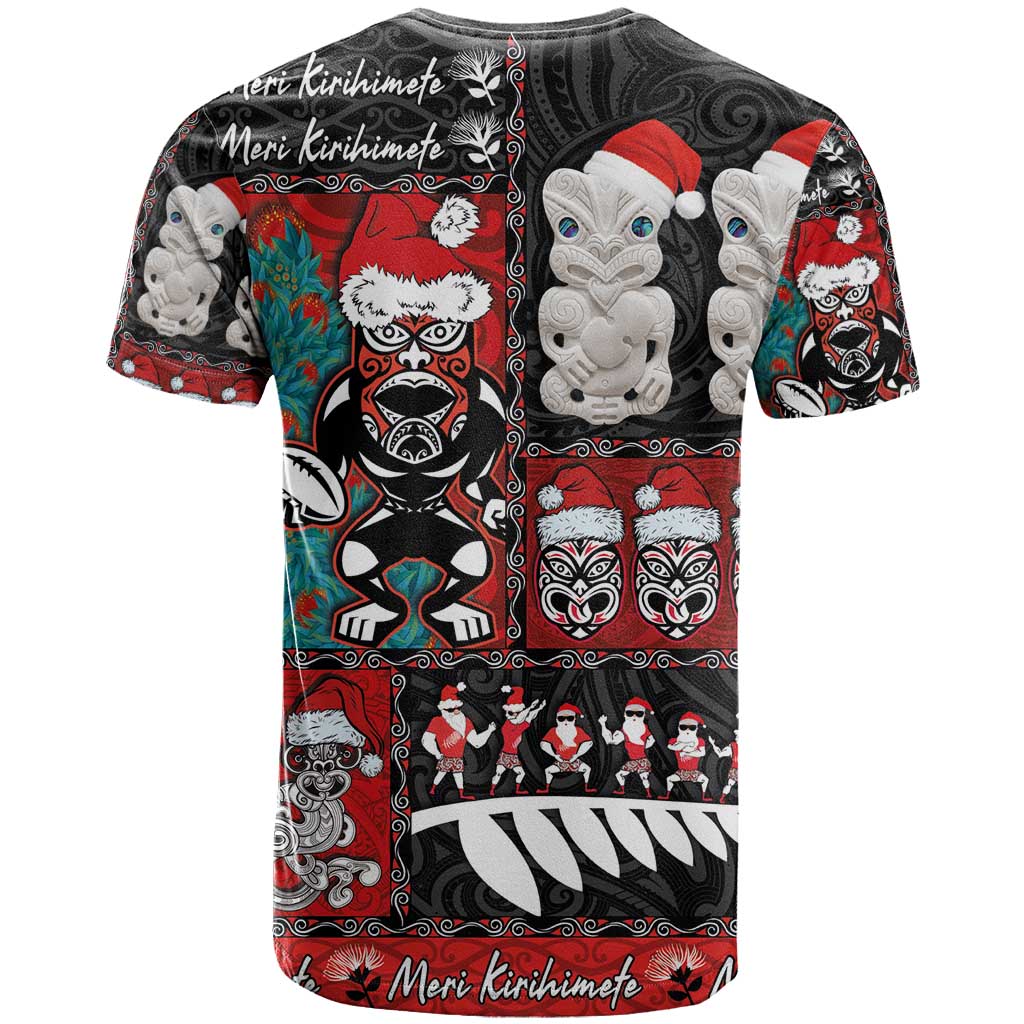 New Zealand Christmas T Shirt Maori Christmas Spirit - Meri Kirihimete LT03 - Polynesian Pride