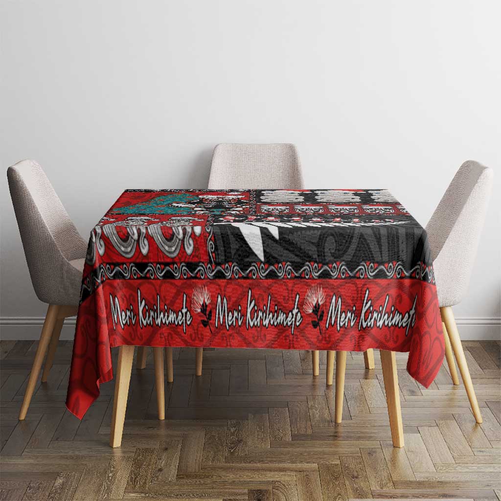 New Zealand Christmas Tablecloth Maori Christmas Spirit - Meri Kirihimete LT03 - Polynesian Pride